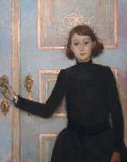 Theo Van Rysselberghe Portrait of Marguerite van Mons who later married Thomas Braun oil painting artist